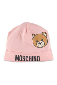 MOSCHINO cappello rosa Teddy Bear in jersey di cotone|Teddy Bear pink cotton jersey MOSCHINO hat