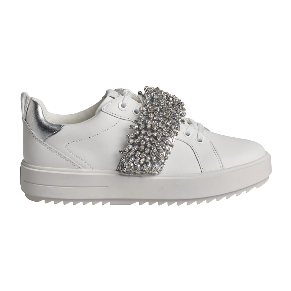 Michael Kors Emmett Fringed Crystal Sneakers Dames Schoenen Wit
