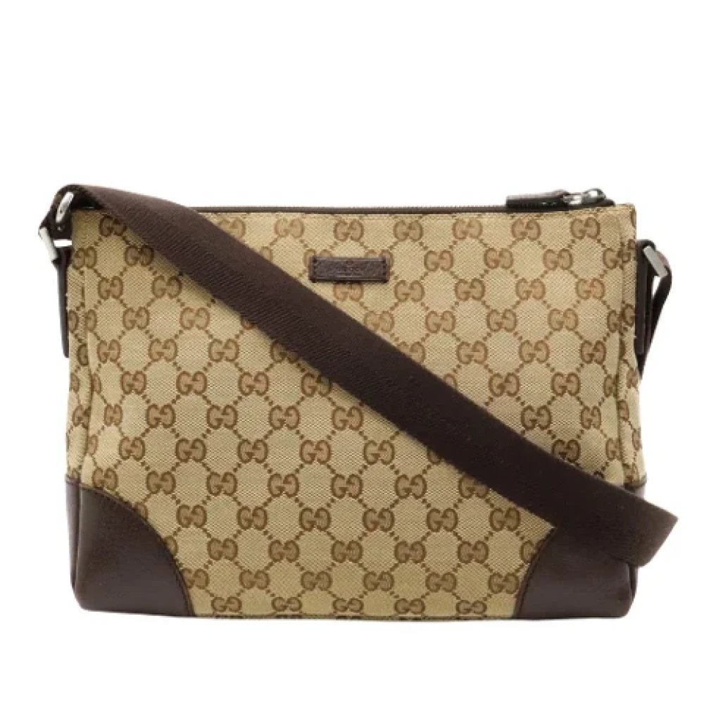Gucci Vintage Pre-owned Canvas shoppers Brown Dames