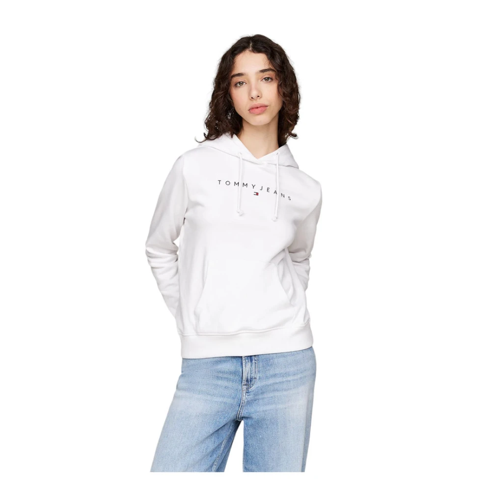 Tommy Jeans Hoodie Sweatshirt White Dames