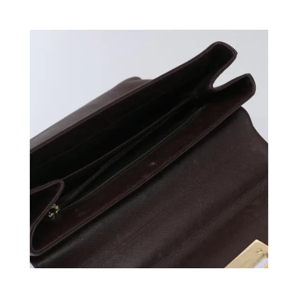 Salvatore Ferragamo Pre-owned Leather handbags Brown Dames