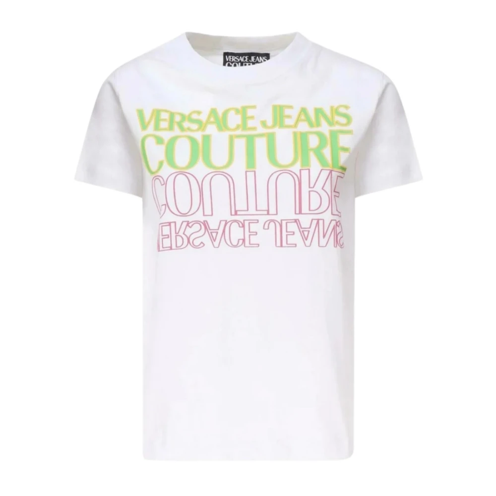 Versace Jeans Couture Vrouw Wit Tops Dames, 2XS, T-Shirts En Polos