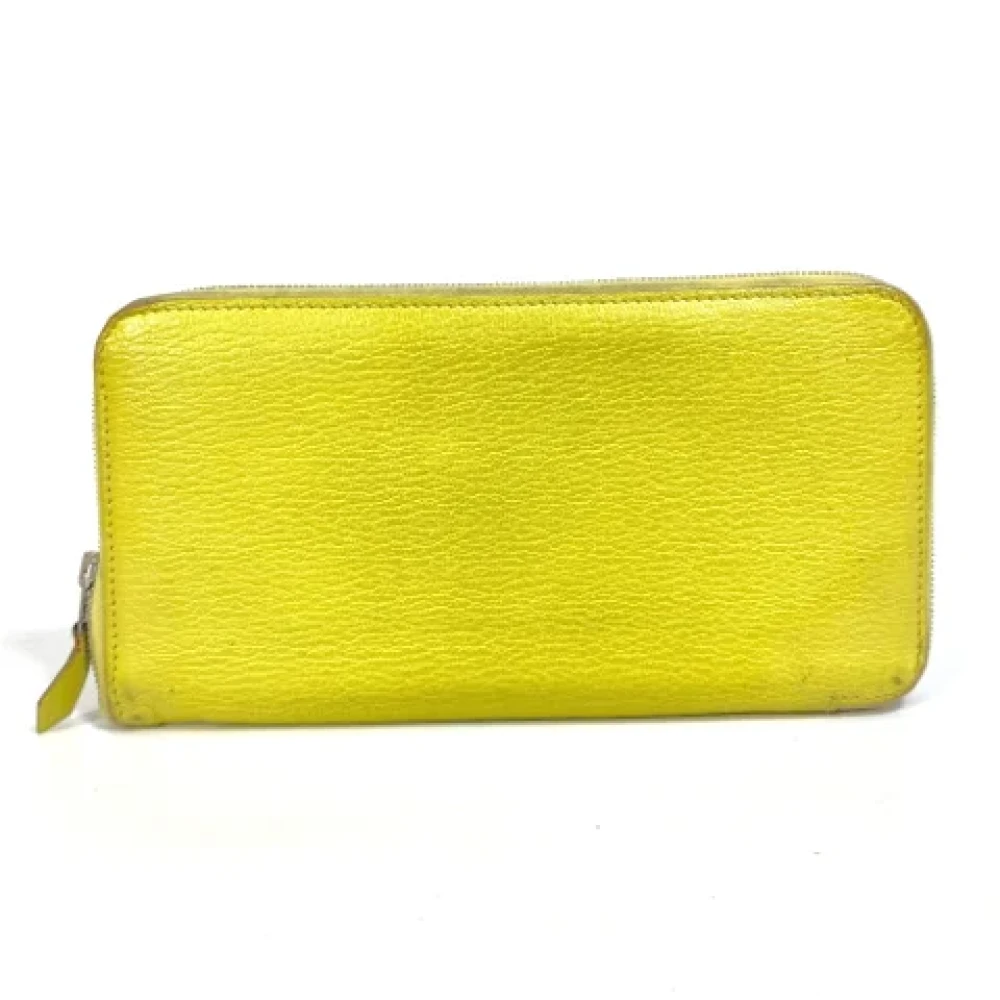 Hermès Vintage Pre-owned Leather wallets Yellow Dames