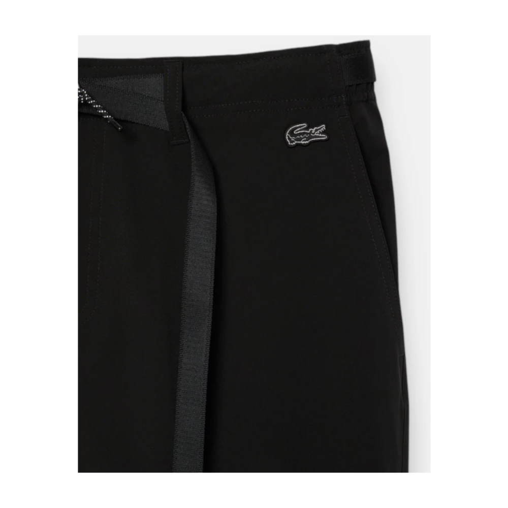 Lacoste Technische Chino Broek Straight Fit Black Heren