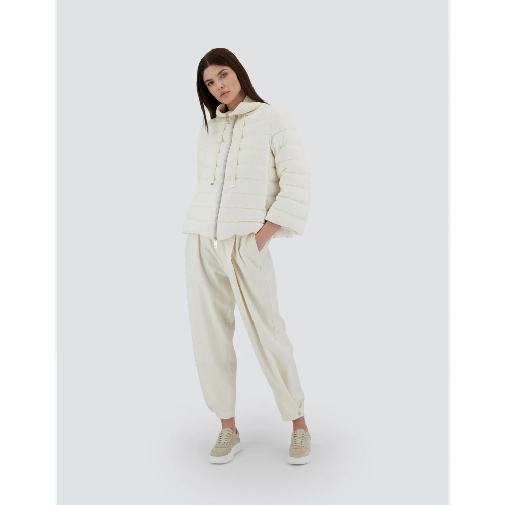 Herno Dusty Velvet Resort Jas White Dames