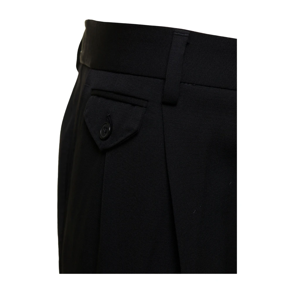 Dolce & Gabbana Zwarte Broek met Elastische Taille Black Heren