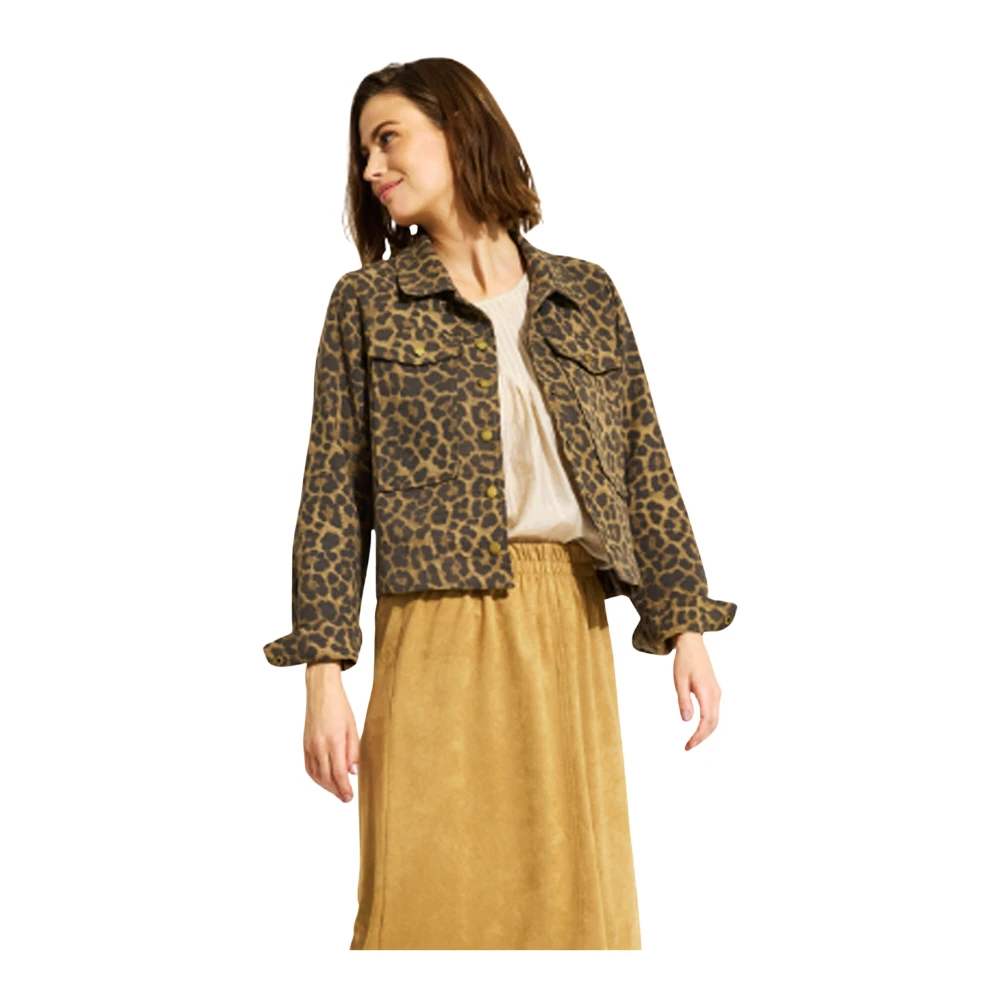 IN Front Woestijn Print Jas Blazer Brown Dames