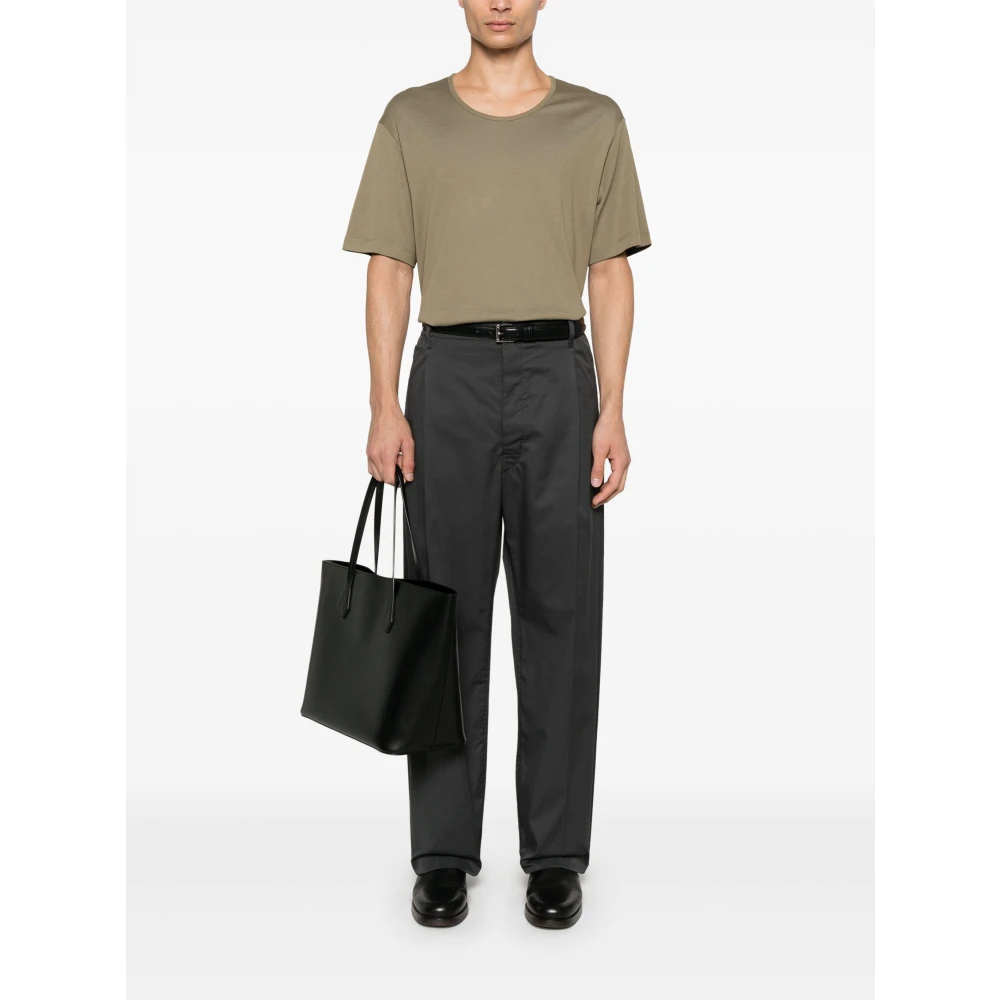 Lemaire Stijlvolle Geplooide Broek Black Heren