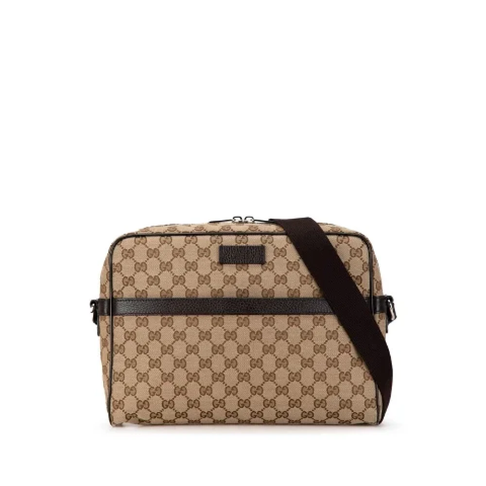 Gucci Vintage Pre-owned Canvas gucci-bags Beige Dames