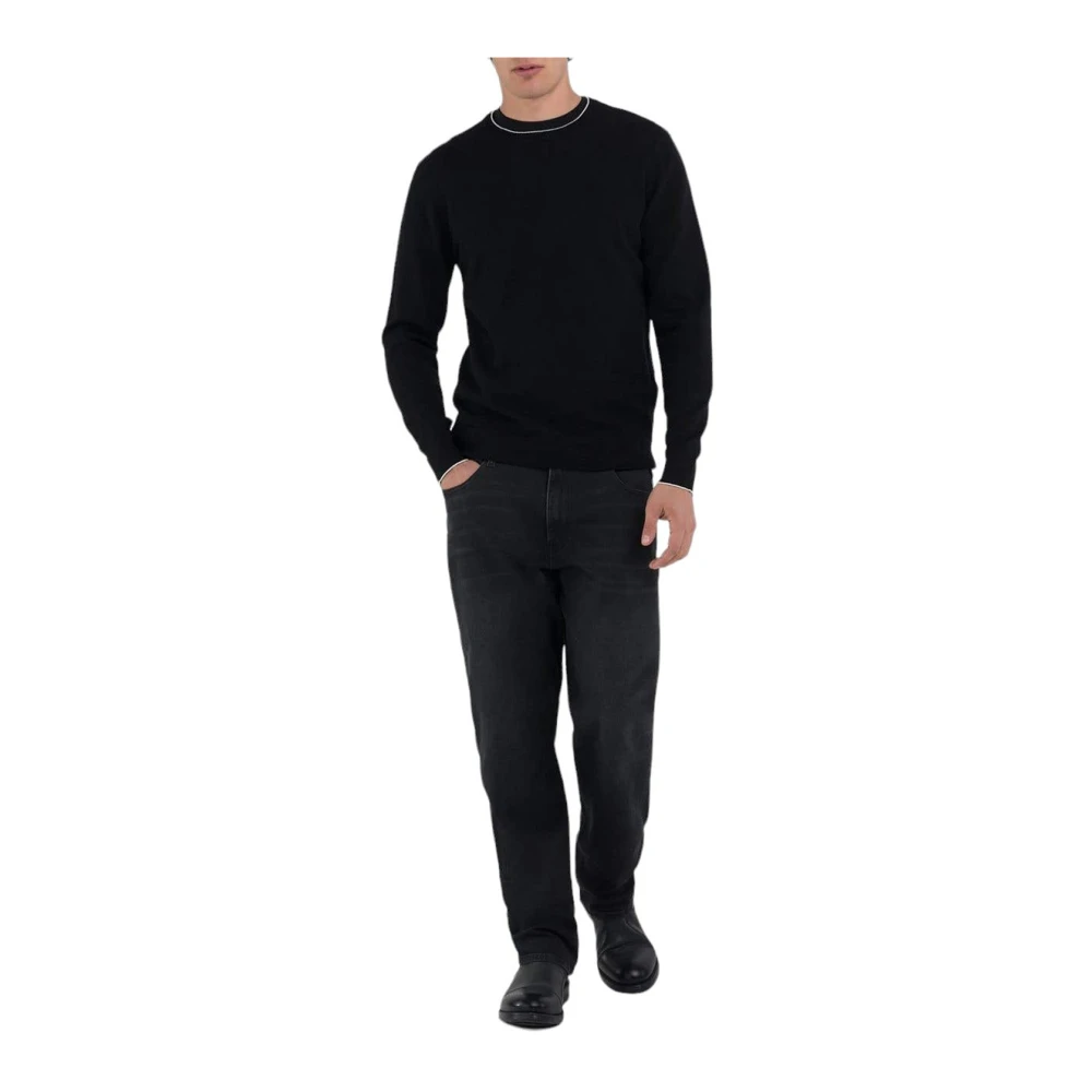 Replay Zwarte Mesh Stijl Top Black Heren
