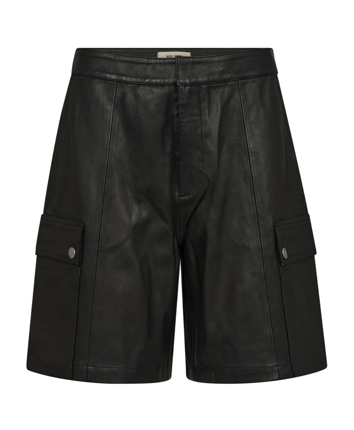 black-leather-shorts-workwear-style