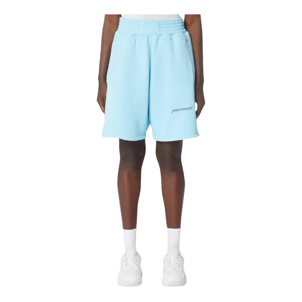Hinnominate Lichtblauwe Bermuda Shorts van Katoen Blue Dames