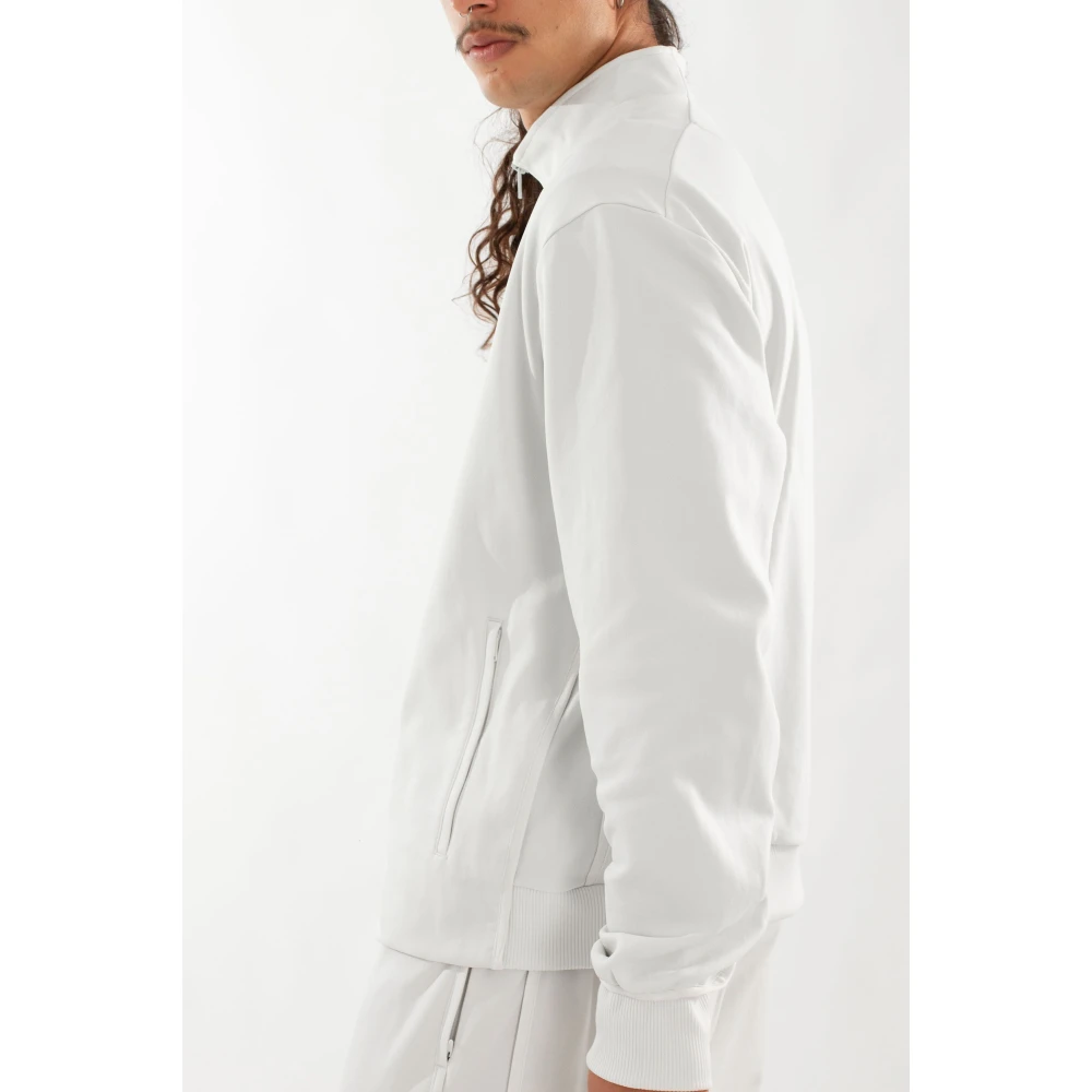Y-3 Orbit Grey Zip Track Jacket White Heren