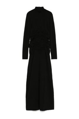 black-ruffle-dress-with-long-sleeves