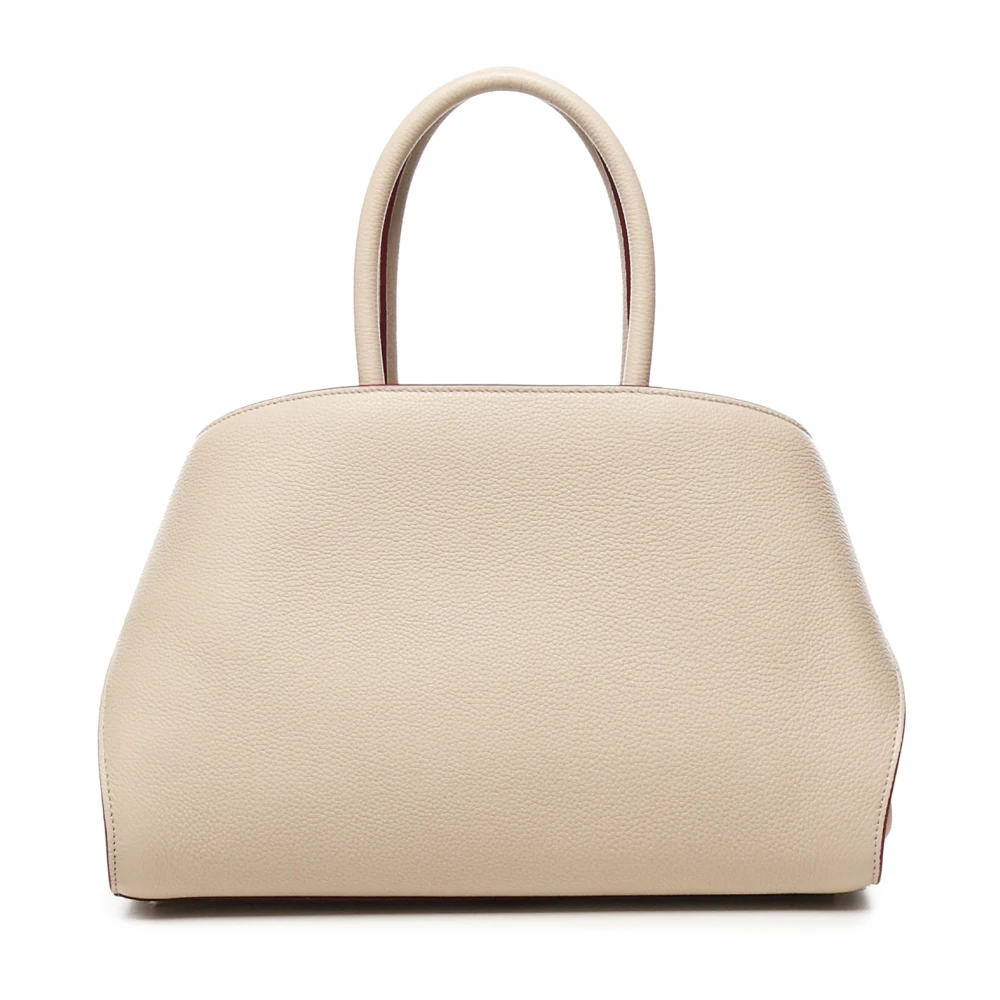 Salvatore Ferragamo Chique Beige Handtas met Gancini Gespen Beige Dames