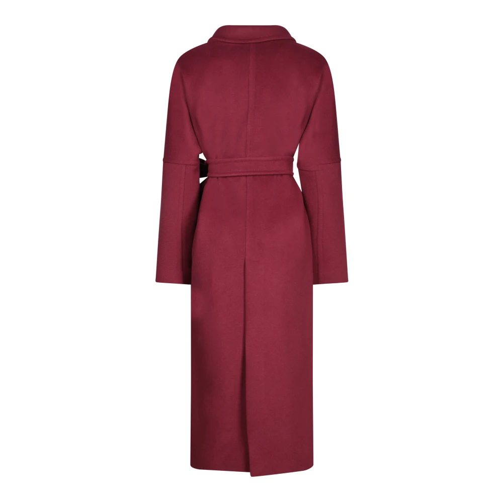 Blanca Vita Luxe Bordeaux Wollen Jas Aw24 Red Dames
