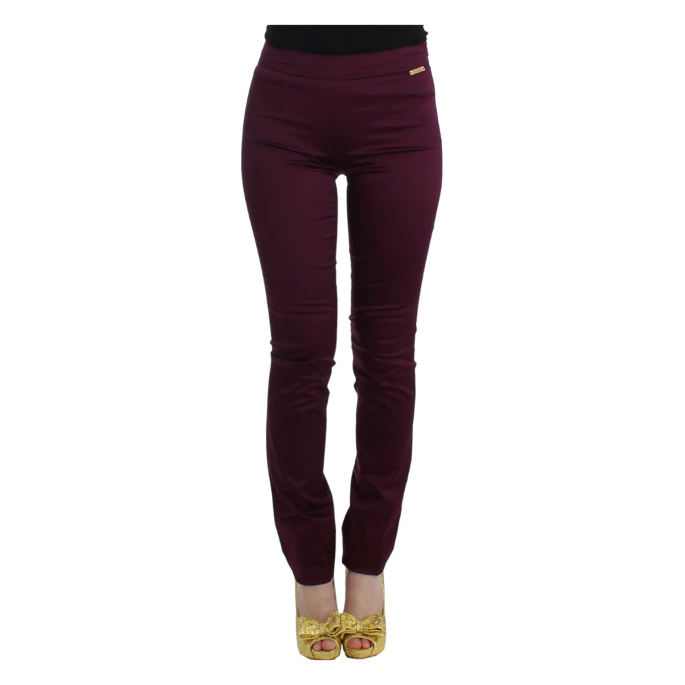 John Galliano Women's Purple Elegant Slim Trousers - Skinny Trousers - S - Trousers