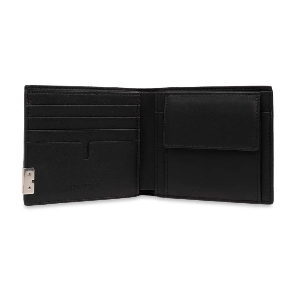 Burberry Leren portemonnee Black Heren
