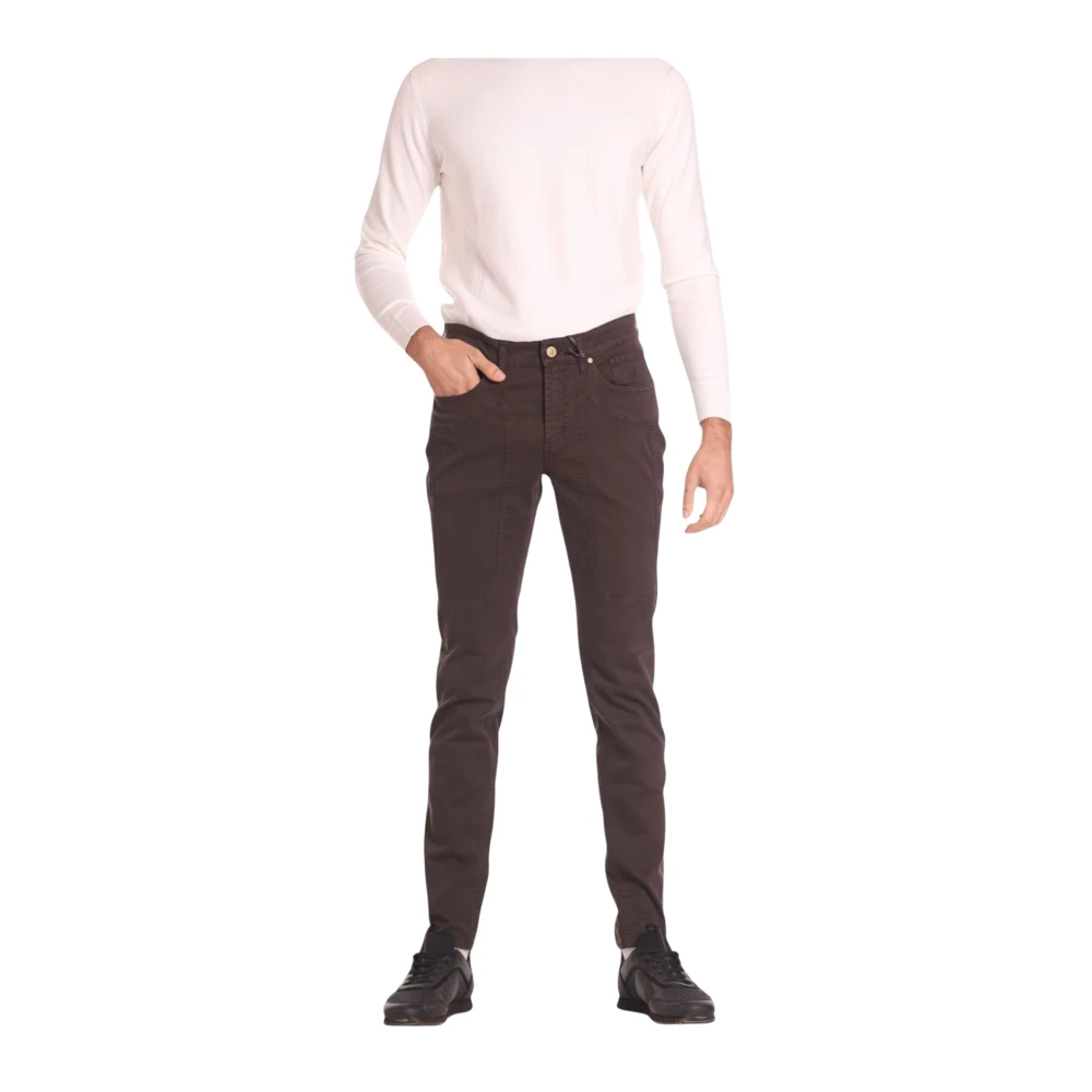 Jeckerson Slim Fit Donkerbruine Jeans Brown Heren
