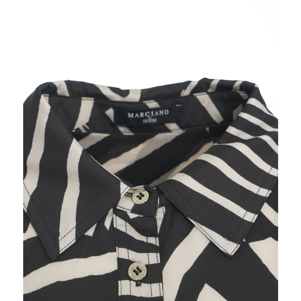 Guess Zwarte Bloes met Kent Kraag Black Dames