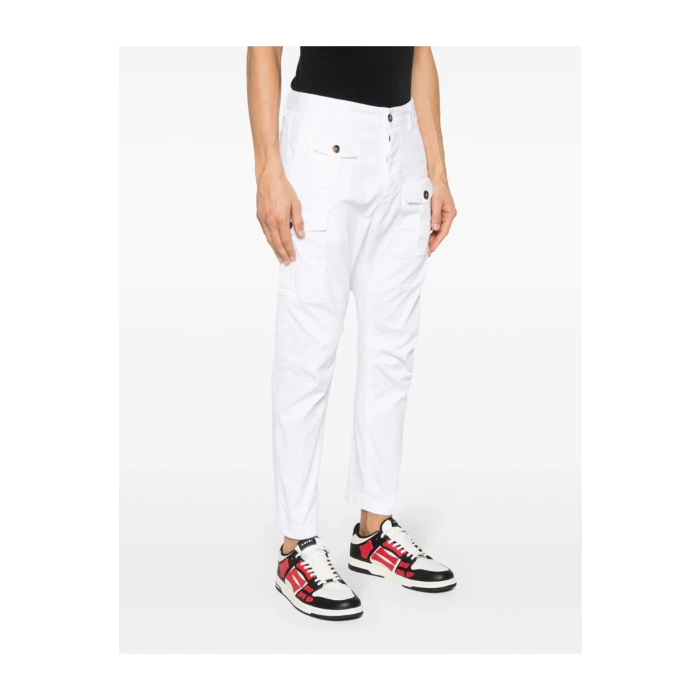 Dsquared2 Slim Fit Katoenen Stretch Broek White Heren