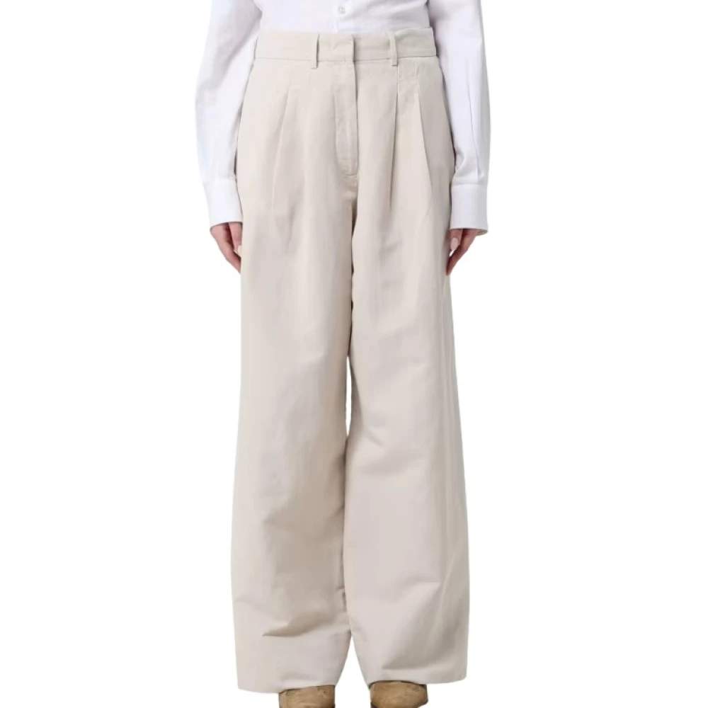 Pt Torino Femme Blanc - Wide Pantalons - Pantalons - Taille: 42 Fr