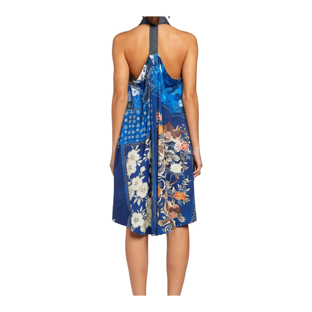 Roberto Cavalli Oriëntaalse Patchwork Mouwloze Jurk Multicolor Dames