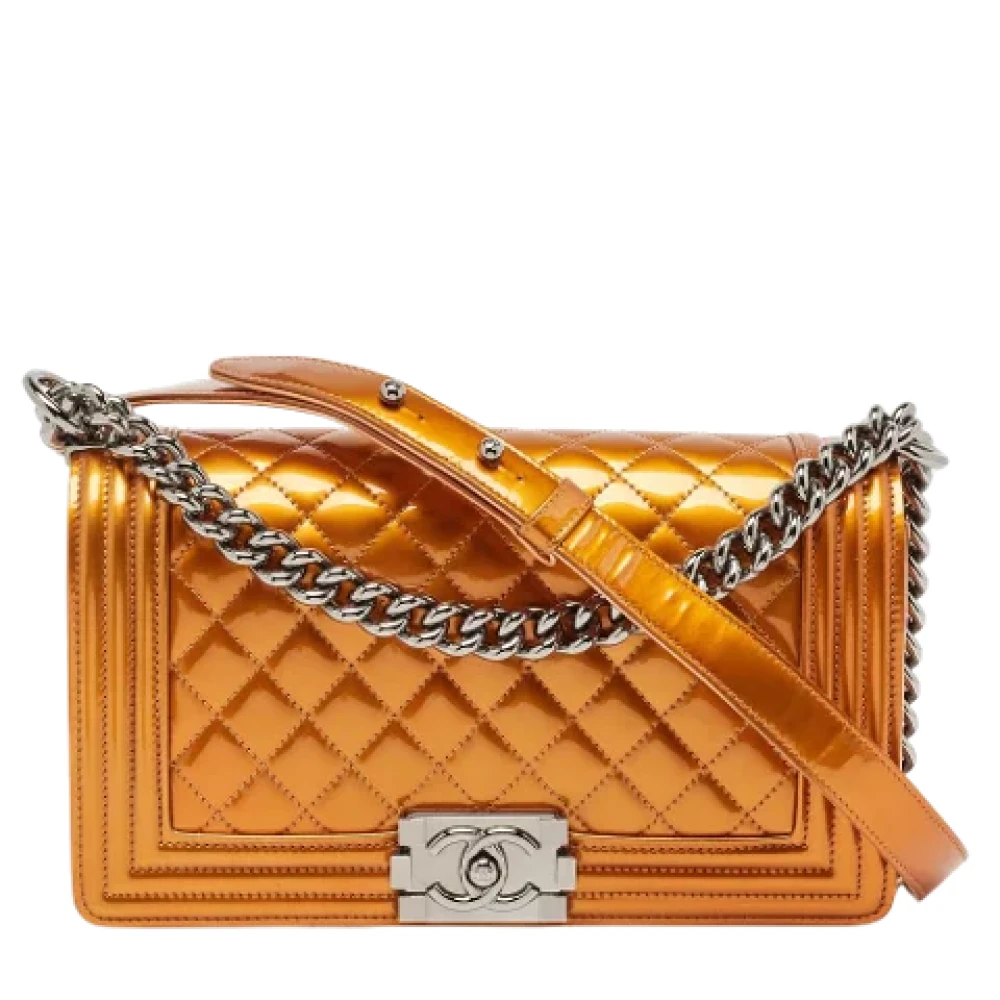 Chanel Vintage Pre-owned Leather chanel-bags Orange Dames
