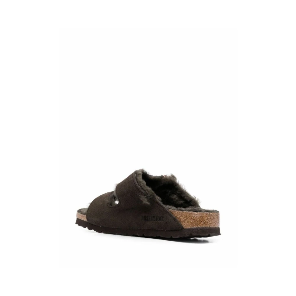 Birkenstock Arizona Shearling Sandalen Brown Heren