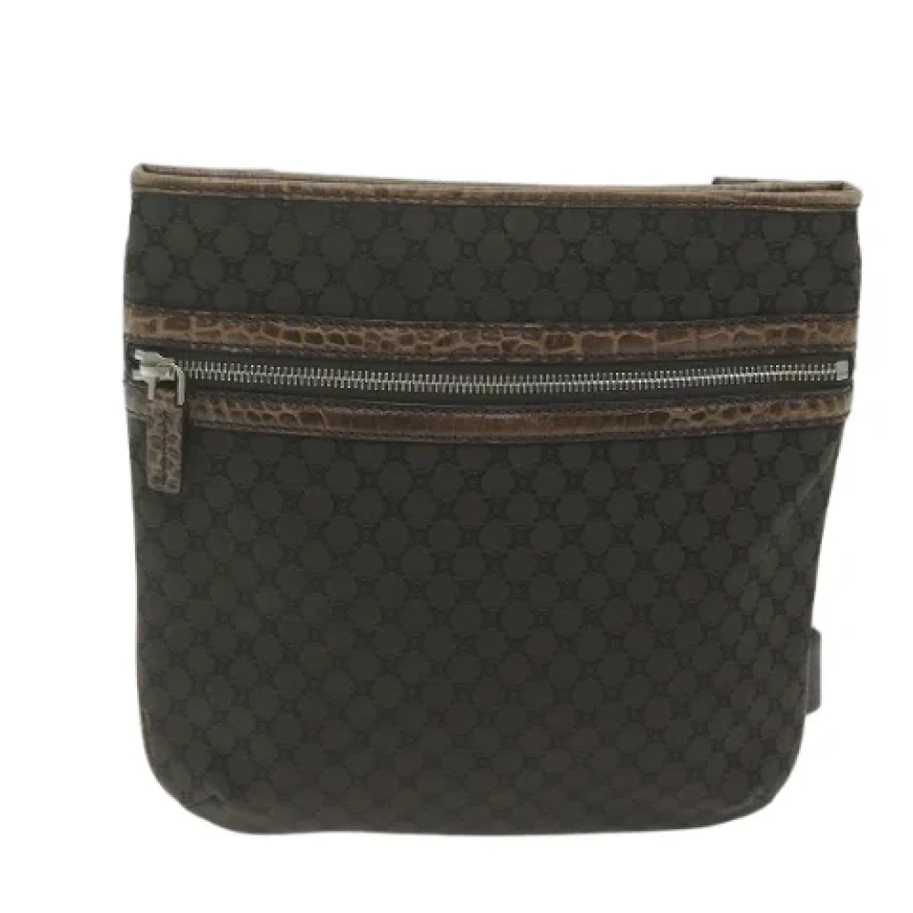 Celine Vintage Pre-owned Canvas shoulder-bags Brown Dames