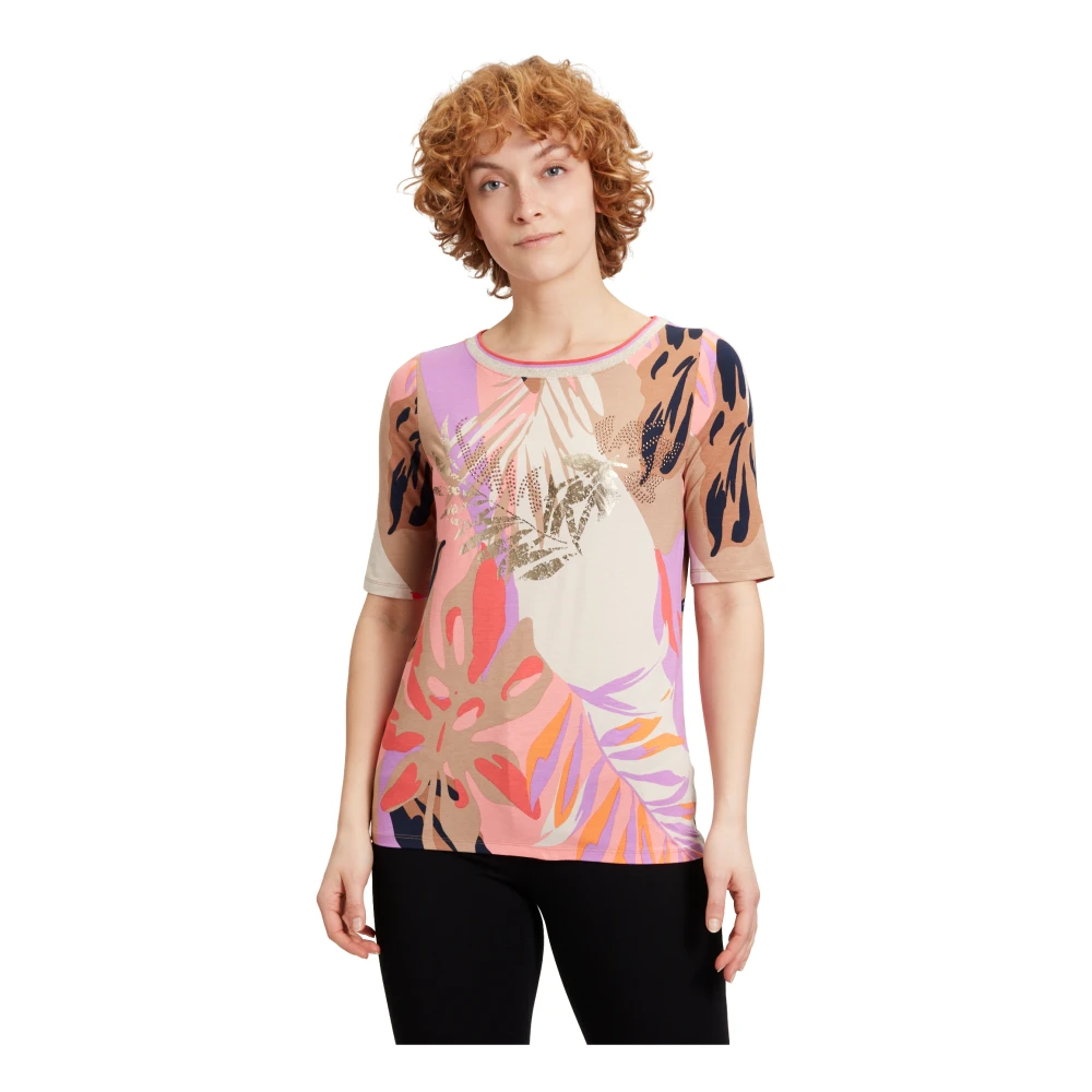 Betty Barclay Bloemenprint T-shirt met Strass Multicolor Dames