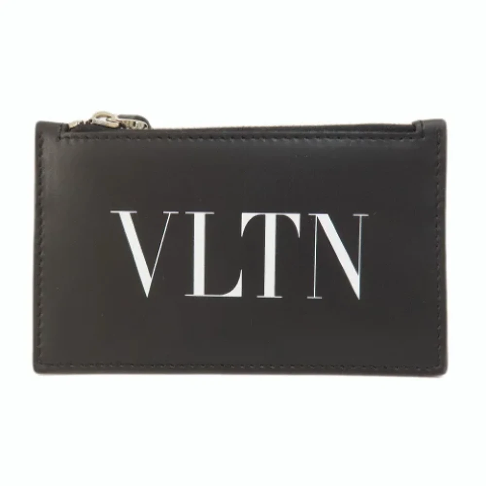 Valentino Vintage Pre-owned Leather wallets Black Heren