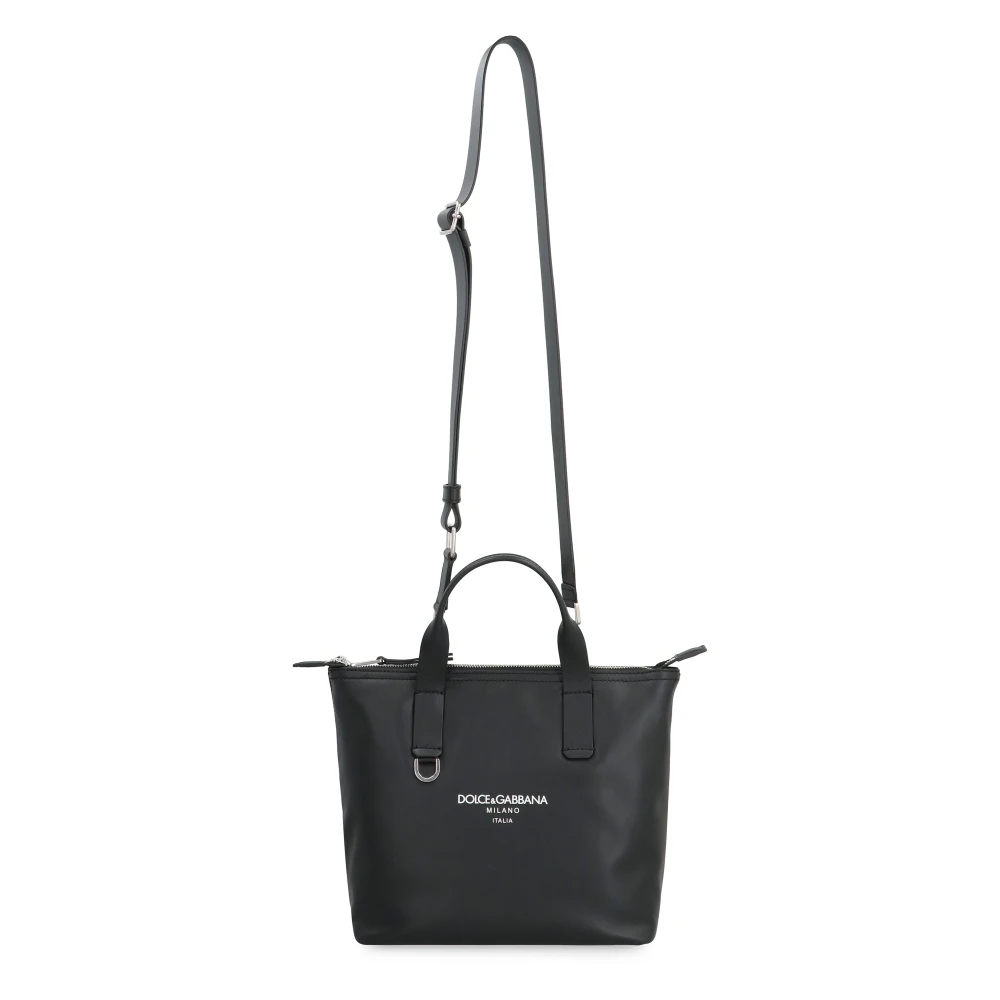 Dolce & Gabbana Leren Tote Tas met Handvatten Black Heren