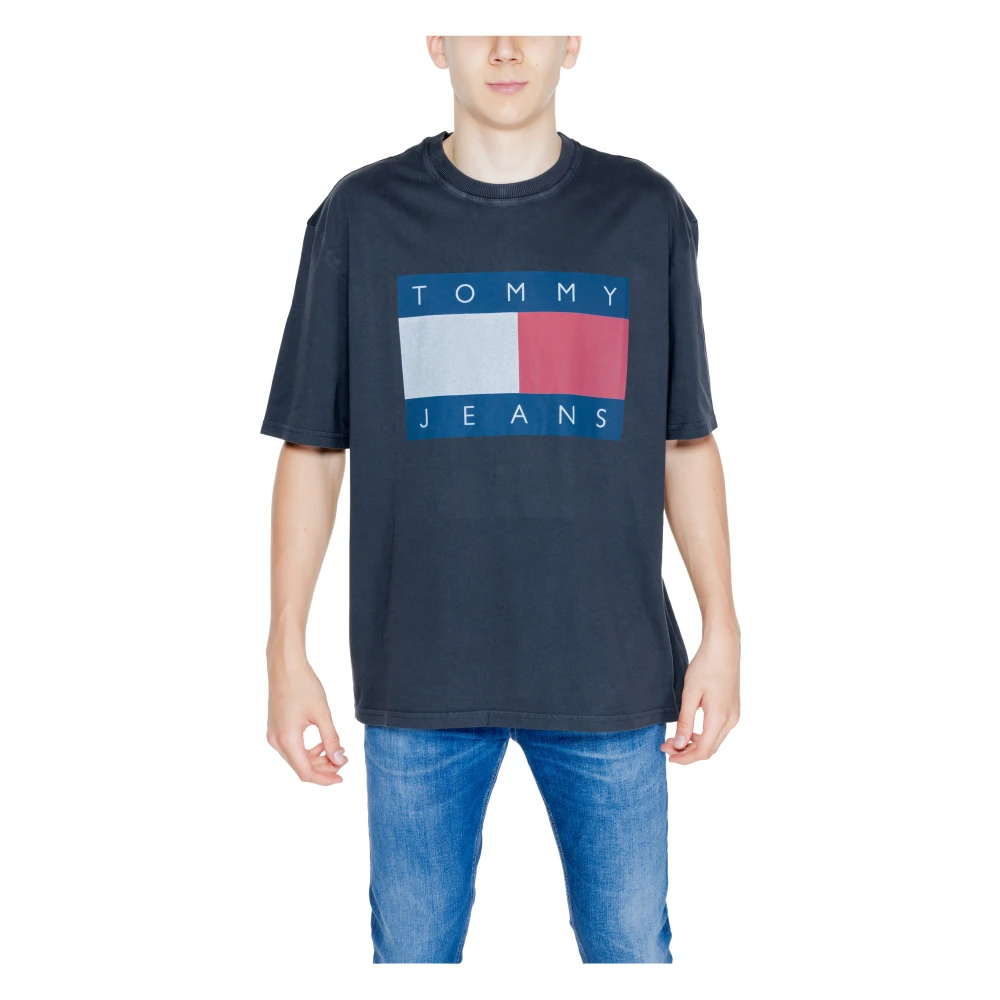 Tommy Jeans Big Flag Tee Herfst Winter Collectie Black Heren
