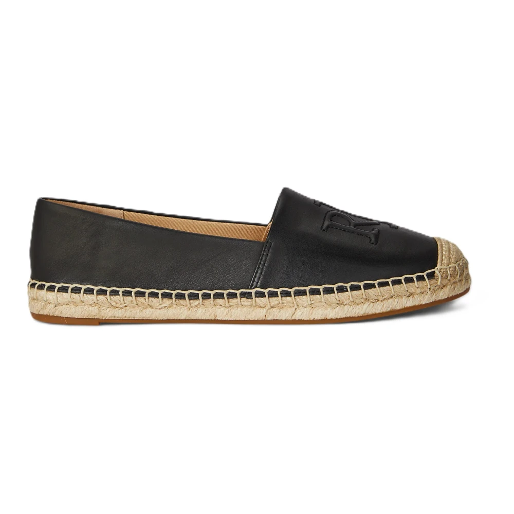 Ralph Lauren Women's Black Espadrilles, 7 Uk, Cameryn Lg 2-Flat