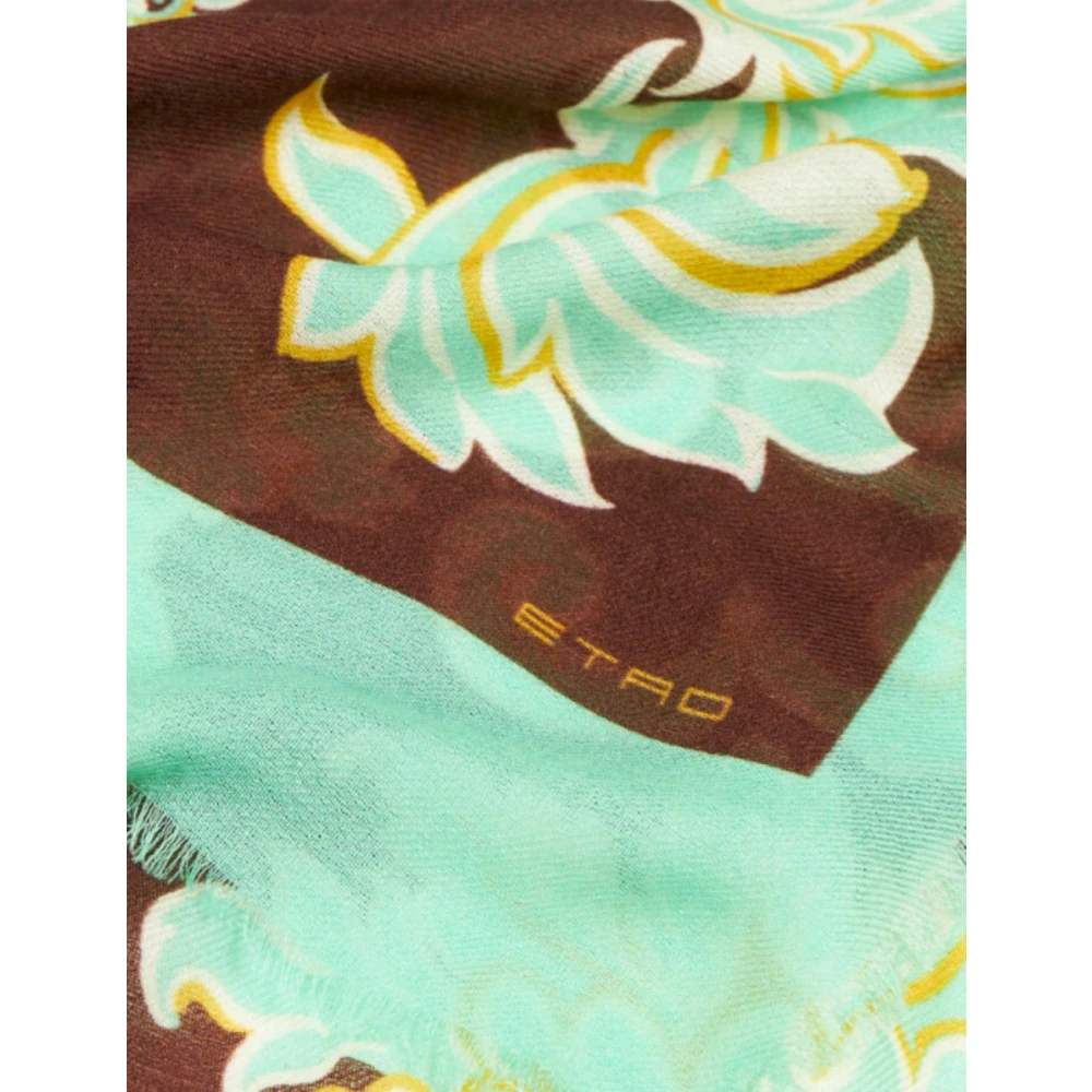 ETRO Venus Print Kasjmier Zijden Sjaal Multicolor Dames