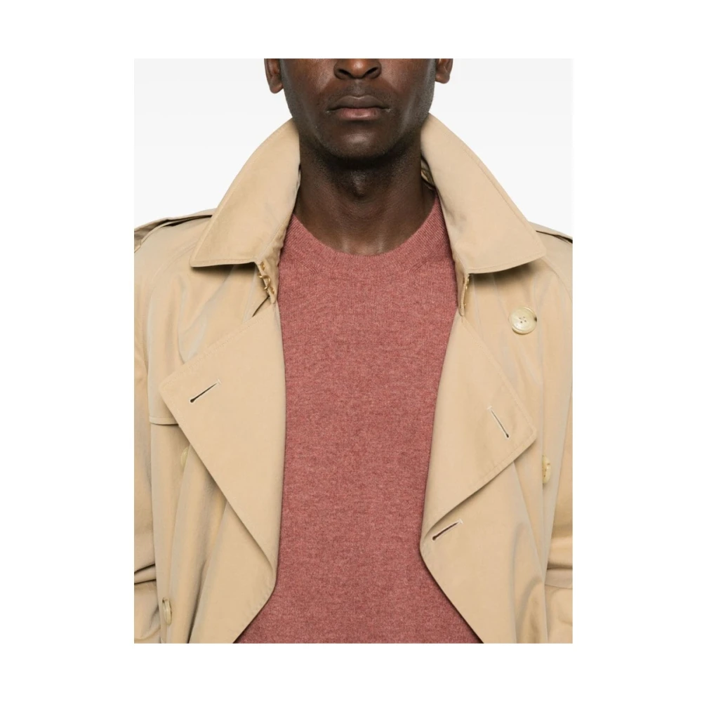 BRUNELLO CUCINELLI Rode Cashmere Gebreide Crew Neck Sweater Red Heren