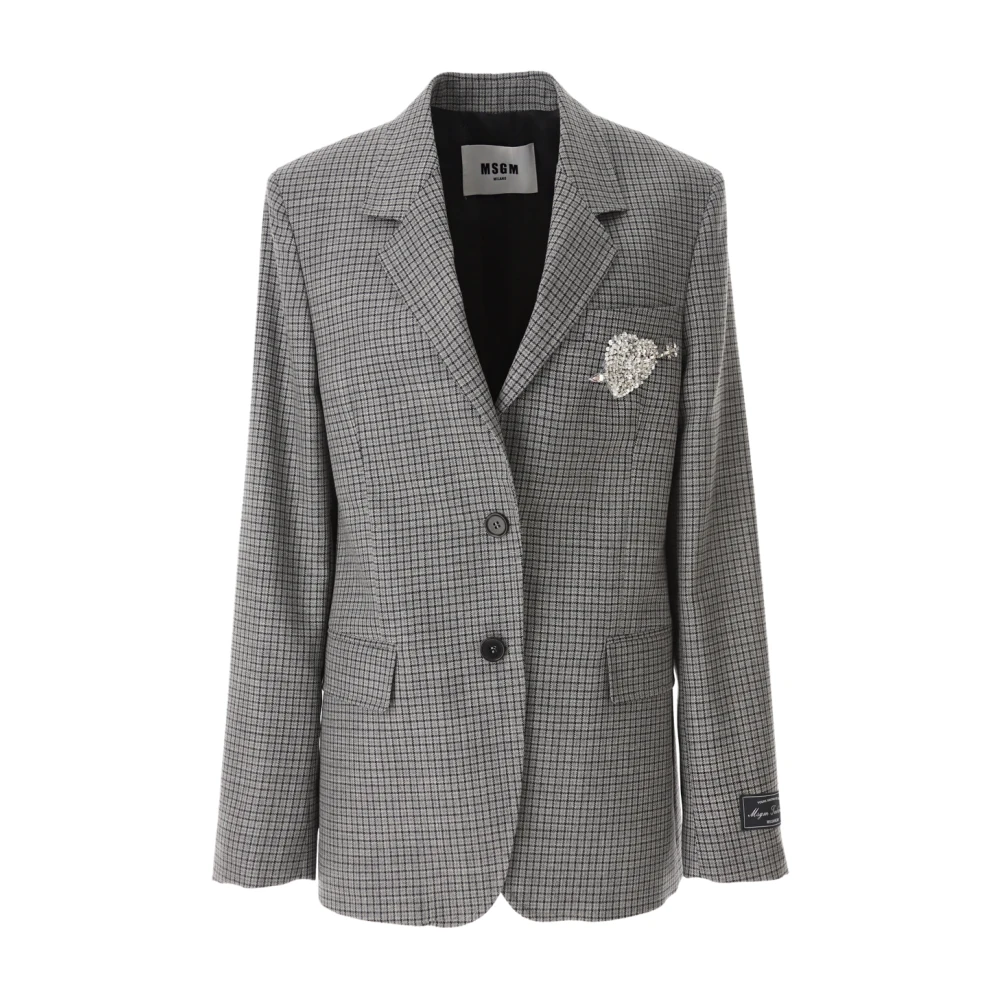 Msgm - Jackets > Blazers - Gray - Msgm - Modalova