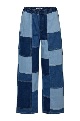 patchwork-denim-pants