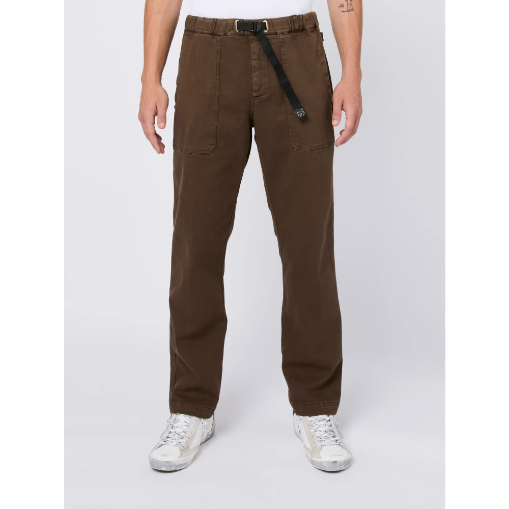 White Sand Bruine Katoenen Broek Marrone Aw24 Brown Heren