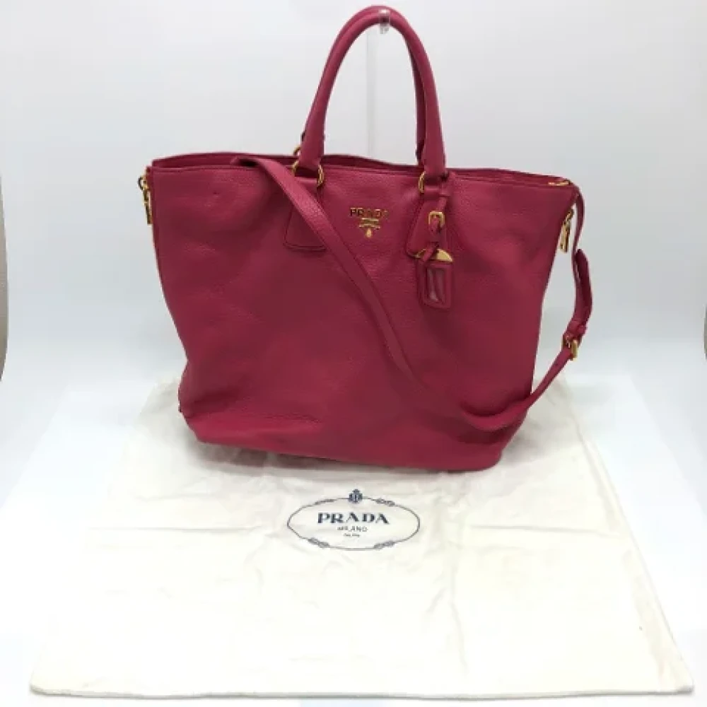 Prada Vintage Pre-owned Leather prada-bags Red Dames