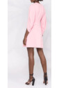 robe-rose-a-plis-creux-et-col-en-v