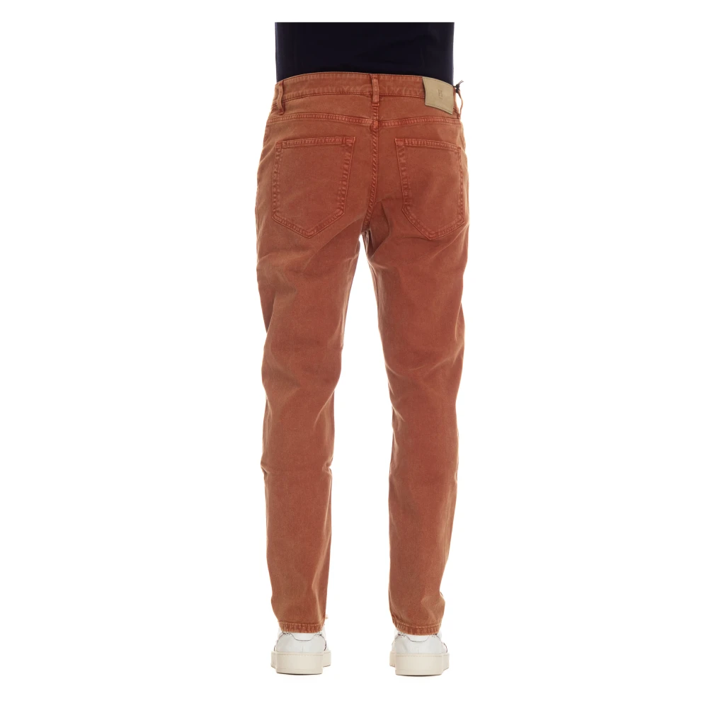 PT Torino Denim Tapered Fit Jeans Red Heren