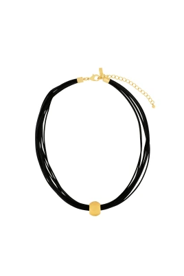 Skandinavisk kort boll läderhalsband