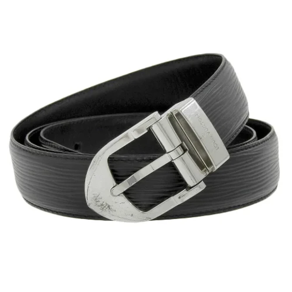Louis Vuitton Vintage Pre-owned Leather belts Black Dames