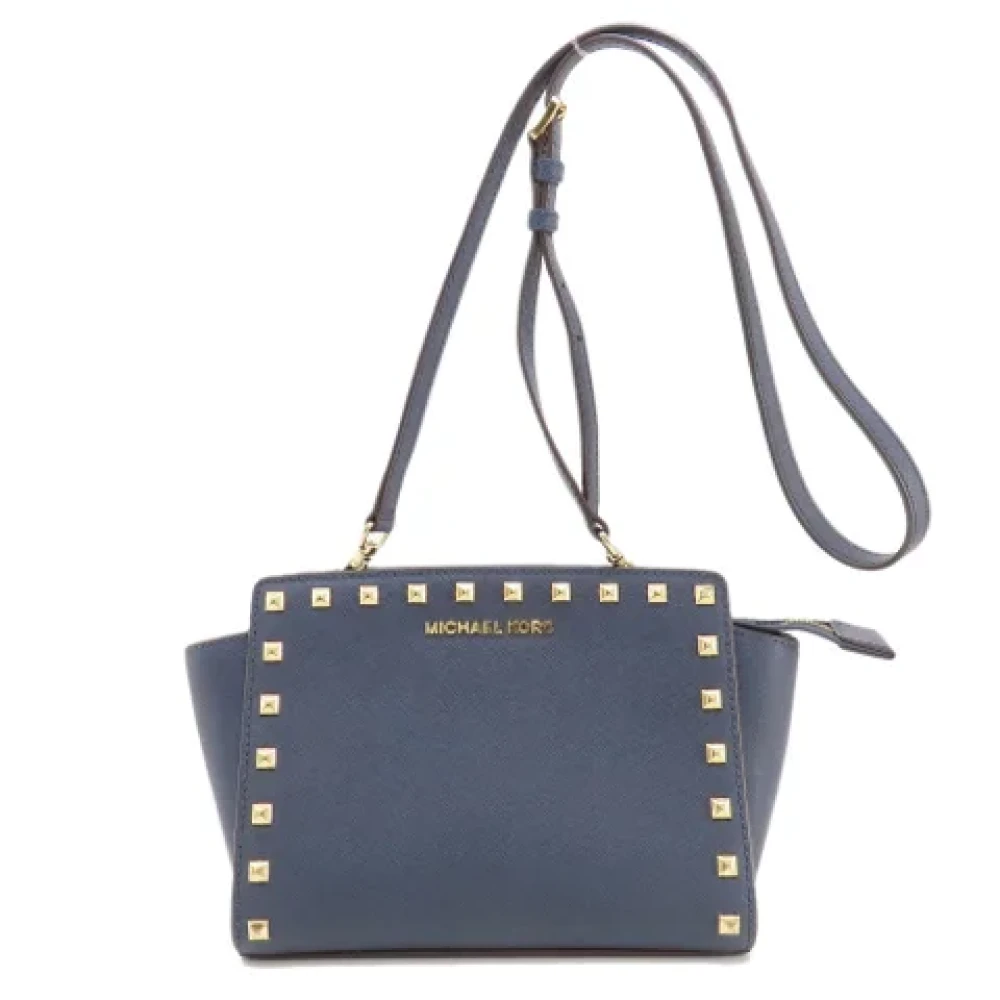 Michael Kors Pre-owned Leather shoulder-bags Blue Dames
