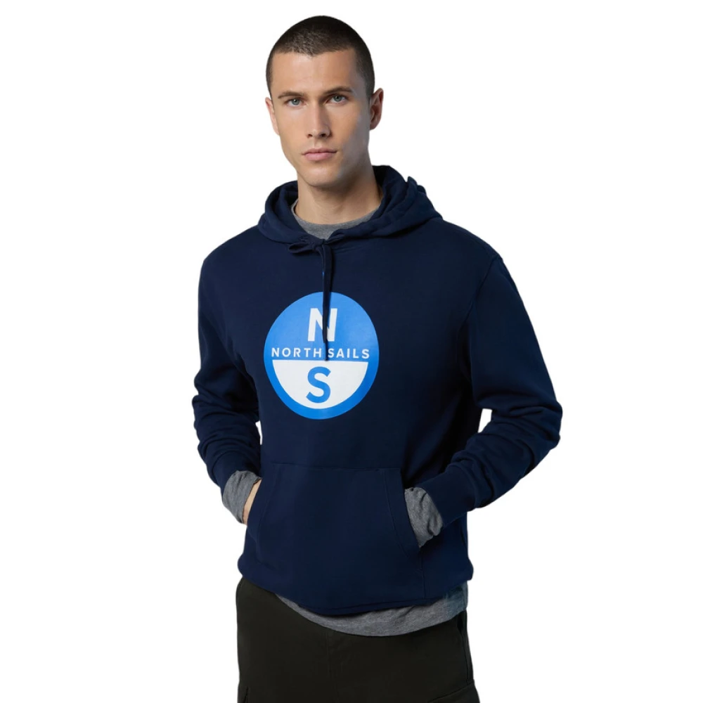 North Sails Hoodie Blue Heren