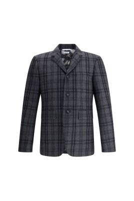 check-pattern-wool-blazer