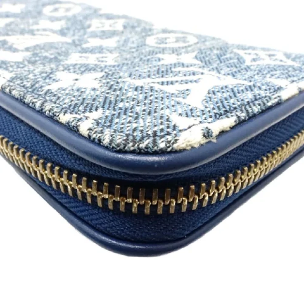 Louis Vuitton Vintage Pre-owned Denim wallets Blue Dames