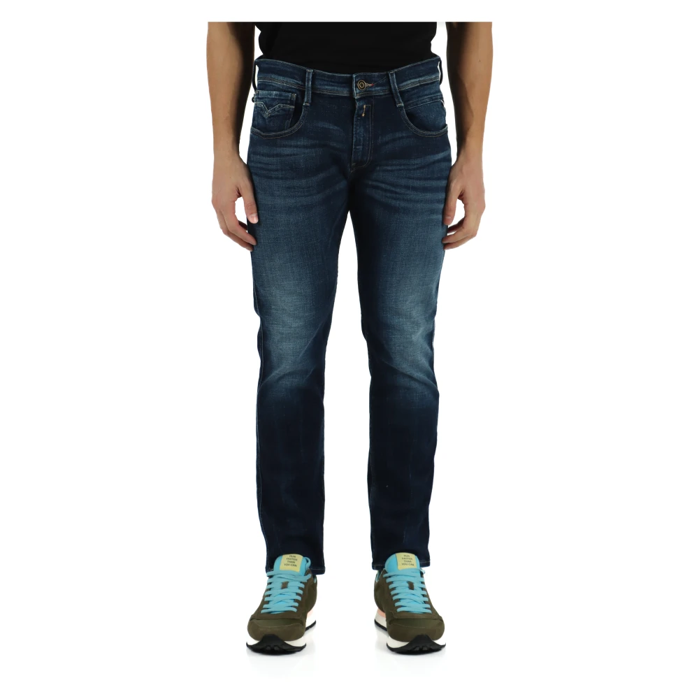 Replay Trousers Blue Heren